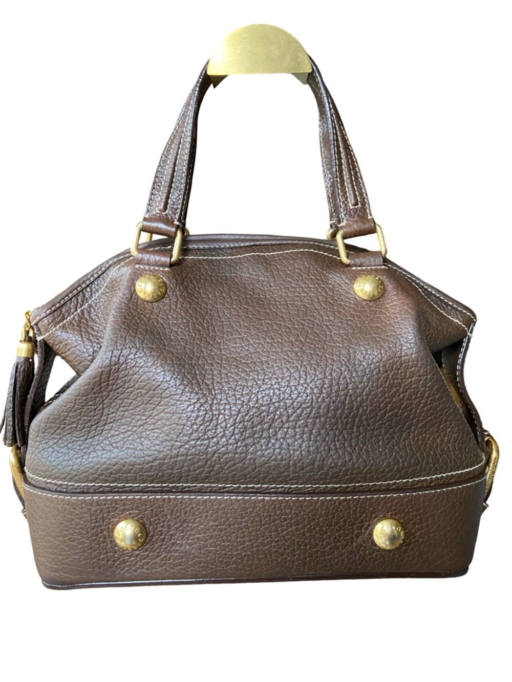 DOLCE & GABBANA Pebbled Leather Beatrice Satchel